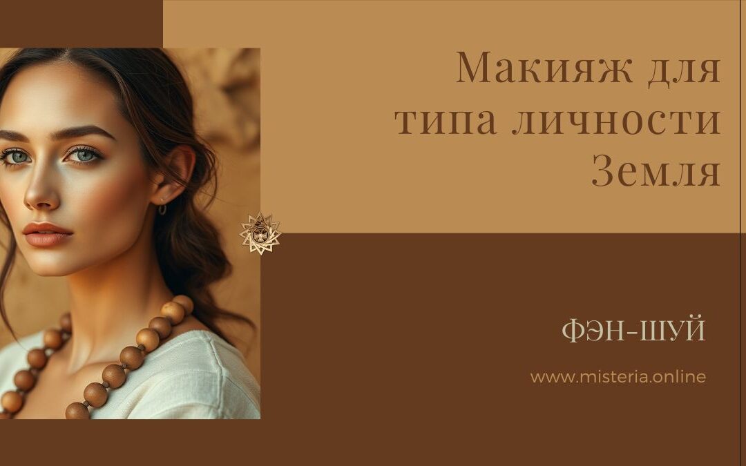 макияж для типа личности Земля — натуральный тёплый образ: мягкий бежево‑коричневый макияж, кремовый румянец, нюдовые губы