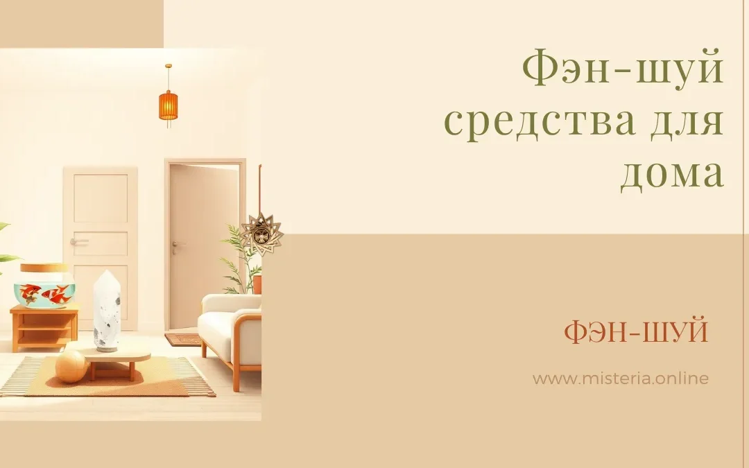 Фэн-шуй средства для привлечения богатства, любви и гармонии в дом: денежное дерево, выпуклое зеркало, аквариум с 9 рыбками, кристалл, красный фонарь, ветряной колокольчик, семейное фото и чистый вход — идеальное сочетание для активации позитивной энергии Ци.