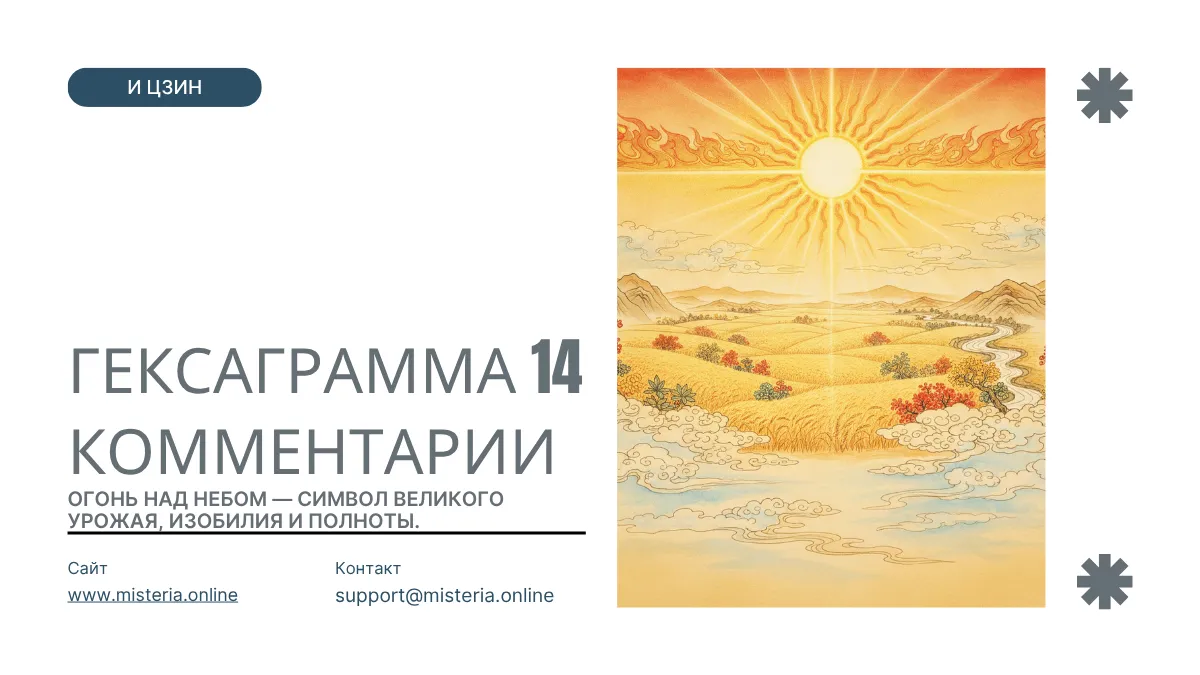 Гексаграмма 14 И-Цзин — Да-ю (Великий урожай)