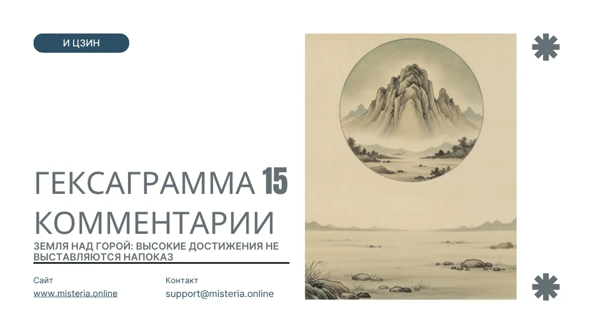 Гексаграмма 15 И-Цзин — Цянь (Смирение)